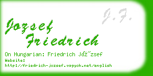 jozsef friedrich business card